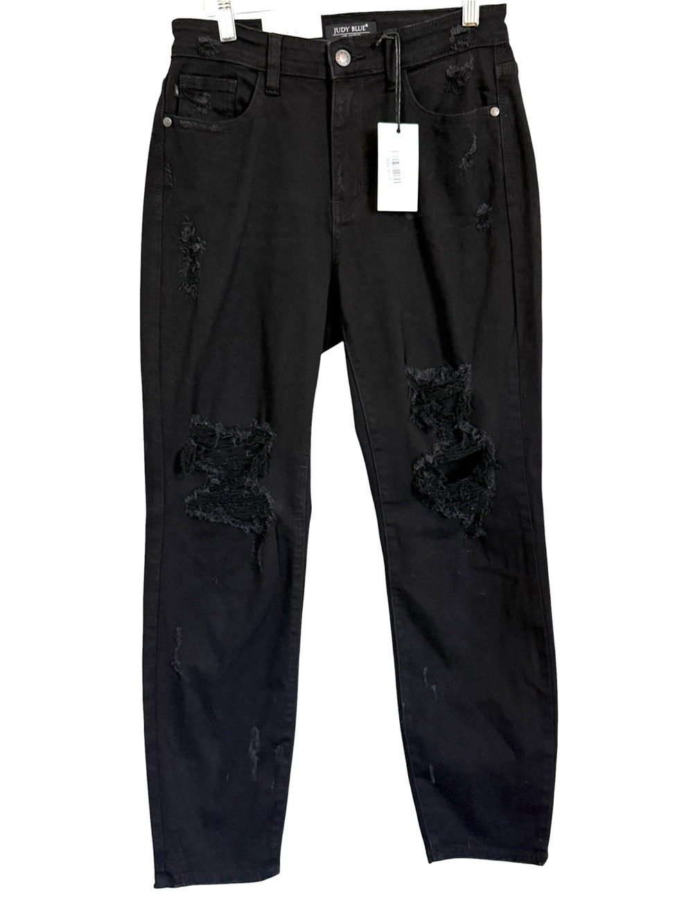 NWT Judy Blue Boyfriend Fit Black Jeans Women’s Sz 5/27 Stretch Denim JB82161BK